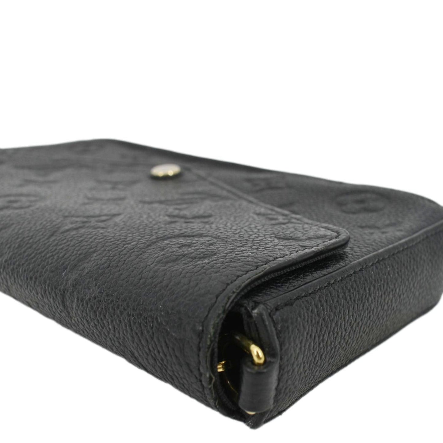 LOUIS VUITTON Felicie Monogram Empreinte Pochette Crossbody Bag Black