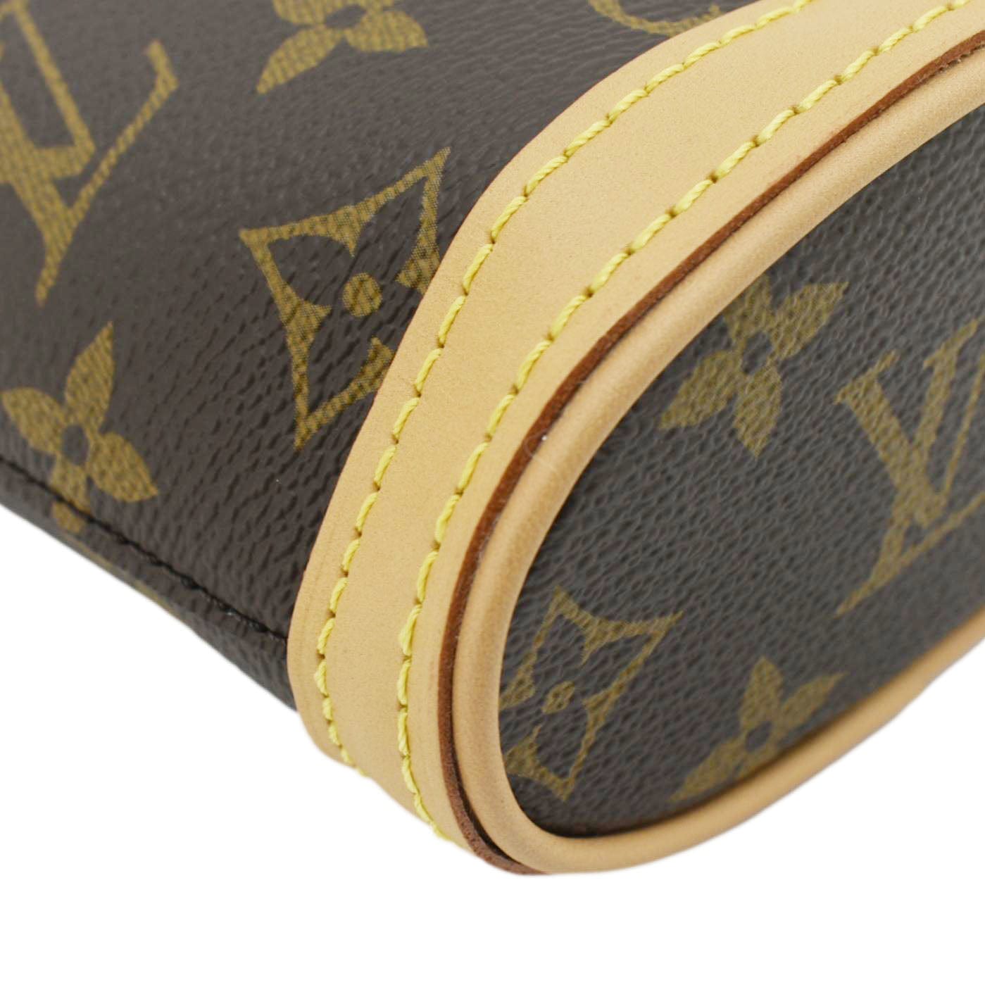 LOUIS VUITTON Fold Me Pouch Monogram Canvas Shoulder Bag Brown