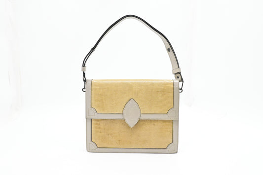 YSL Saint Laurent Shoulder Bag in Faux Snake Skin