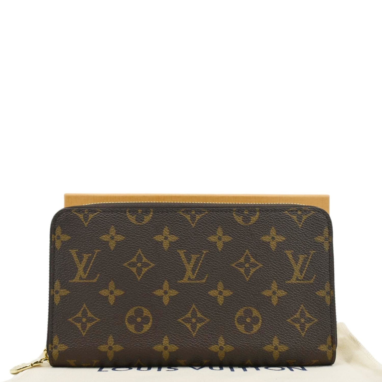 LOUIS VUITTON Monogram Canvas Zippy Wallet Brown