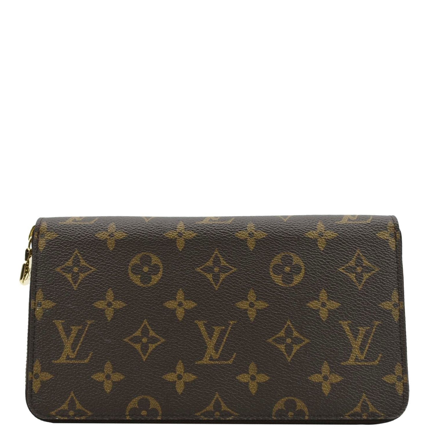 LOUIS VUITTON Monogram Canvas Zippy Wallet Brown