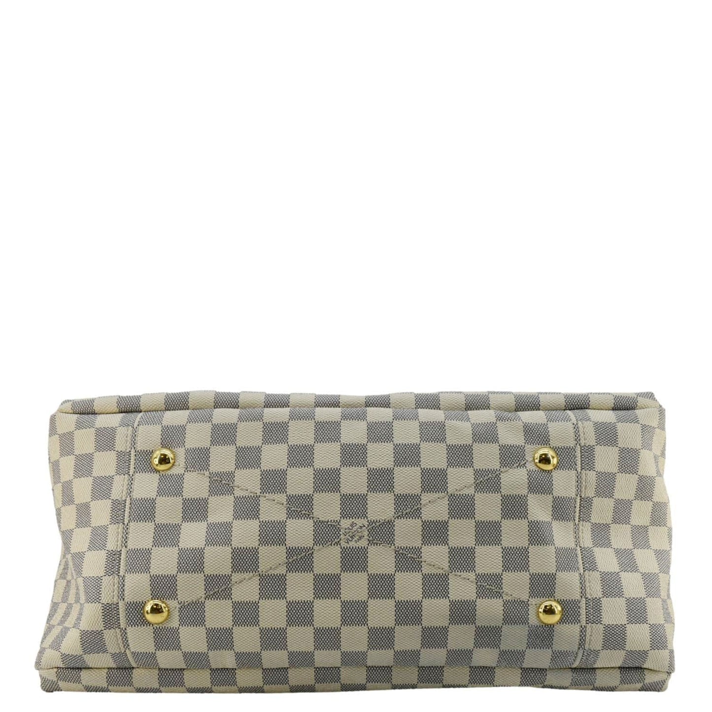 LOUIS VUITTON Artsy MM Damier Azur Hobo Bag White
