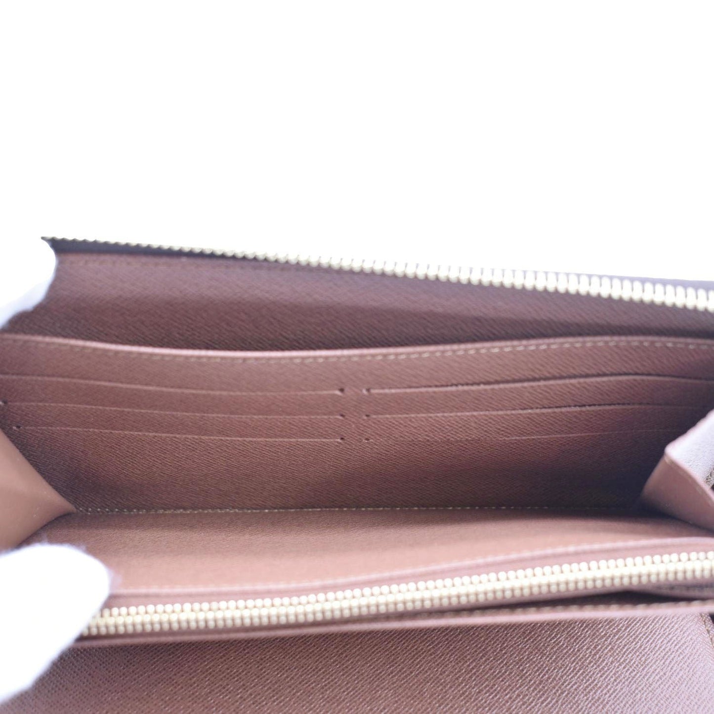 LOUIS VUITTON Monogram Canvas Zippy Wallet Brown