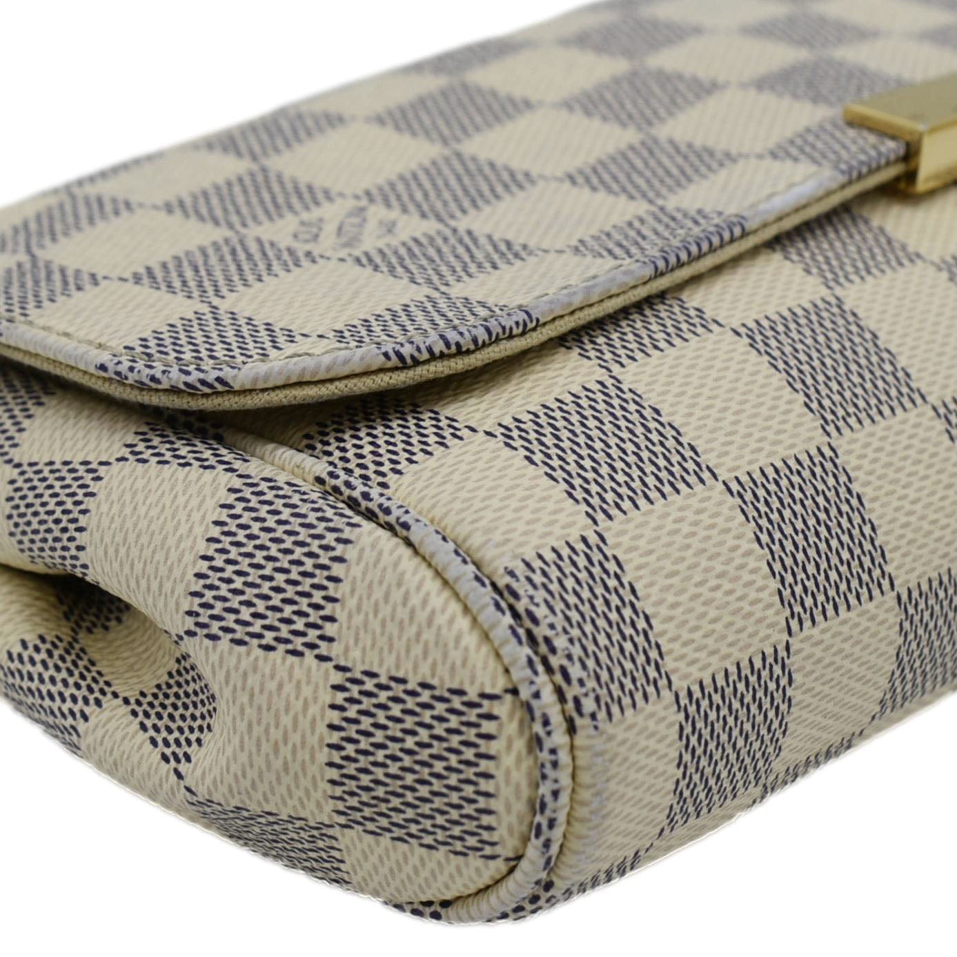 LOUIS VUITTON Favorite MM Damier Azur Crossbody Bag White