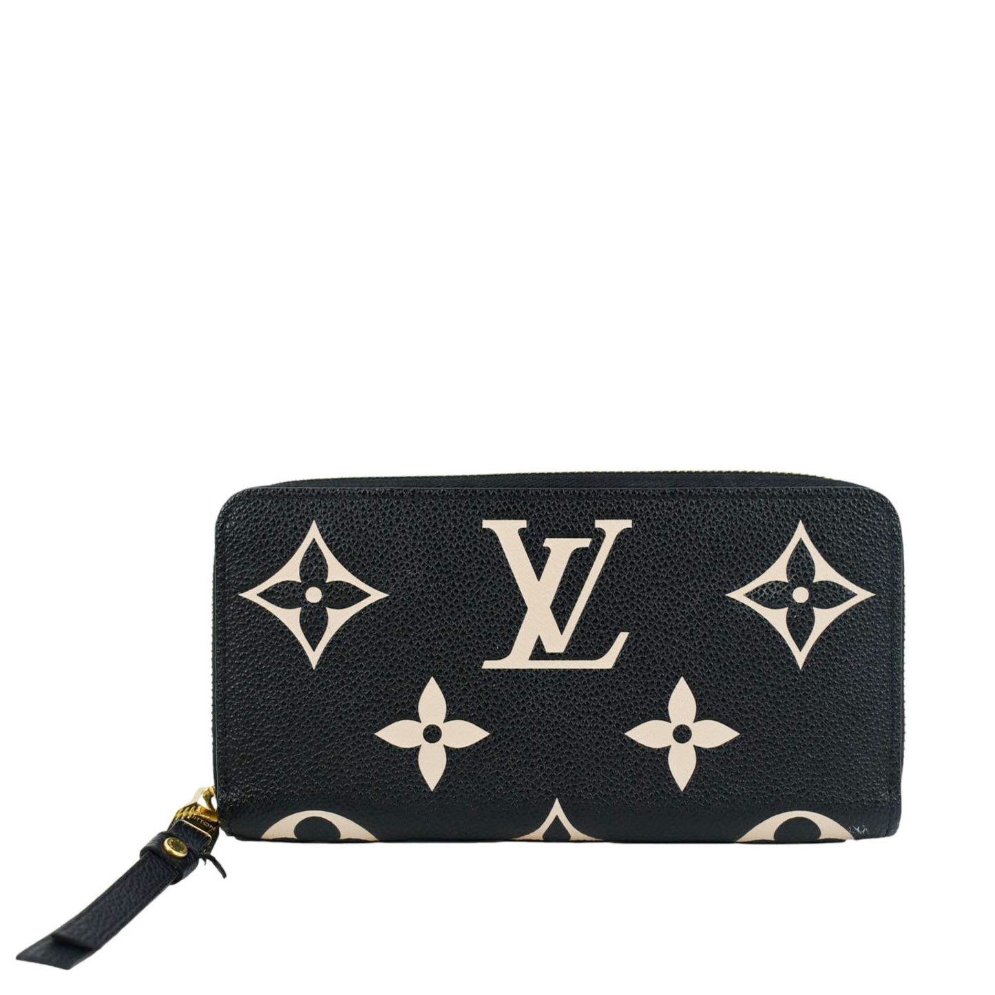 LOUIS VUITTON Zip Around Monogram Empreinte Leather Wallet Bicolor