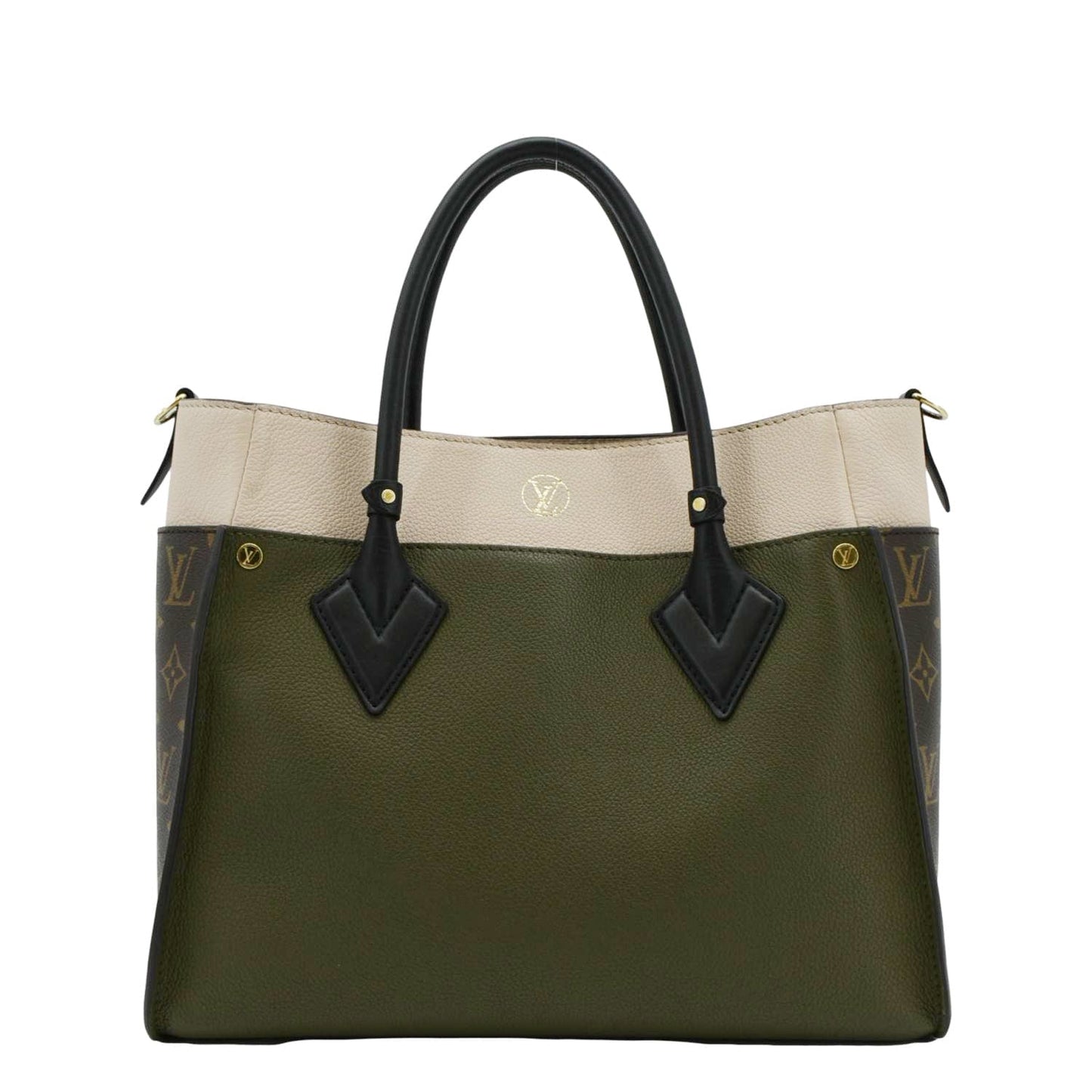 LOUIS VUITTON On My Side MM Monogram Canvas Shoulder Bag Cream