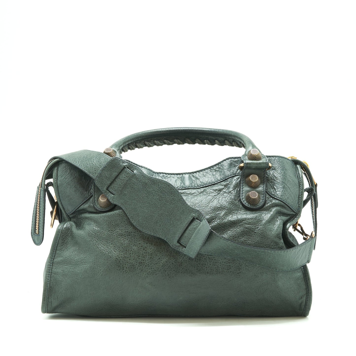 Balenciaga Tote Purse Dark Grey with Giant stud hardware