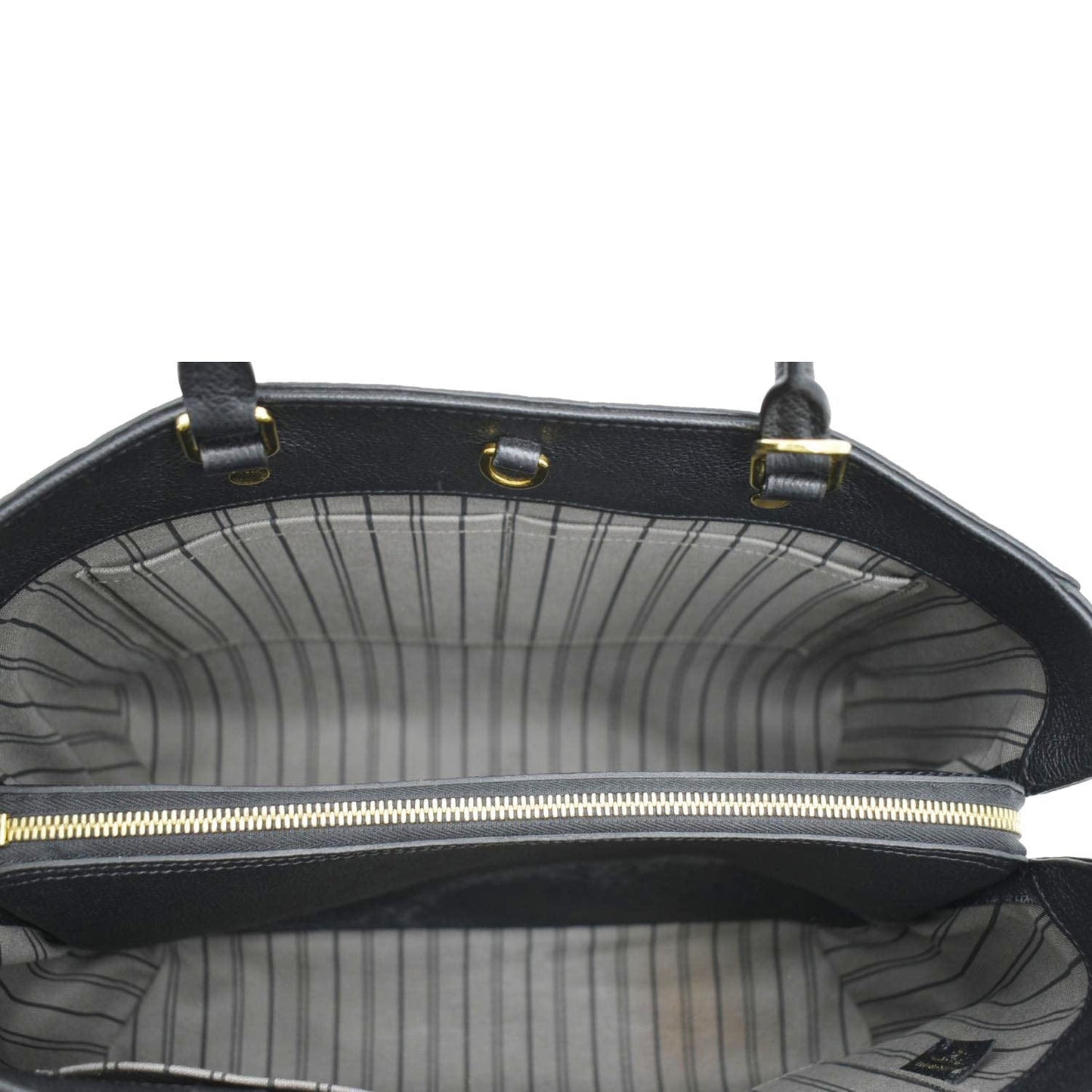 LOUIS VUITTON Montaigne MM Monogram Empreinte Shoulder Bag Black