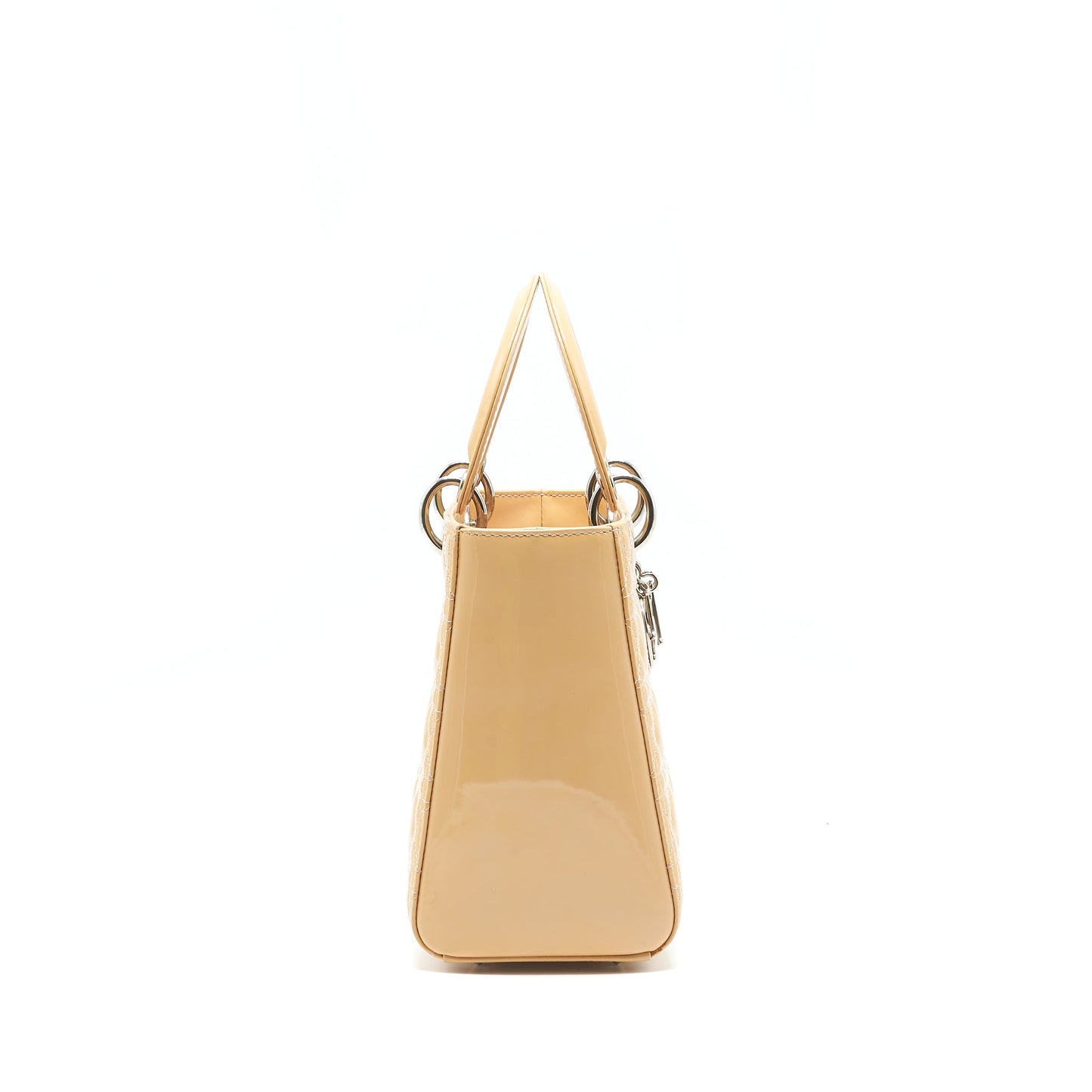 Christian Dior Medium Lady Dior Patent leather beige with