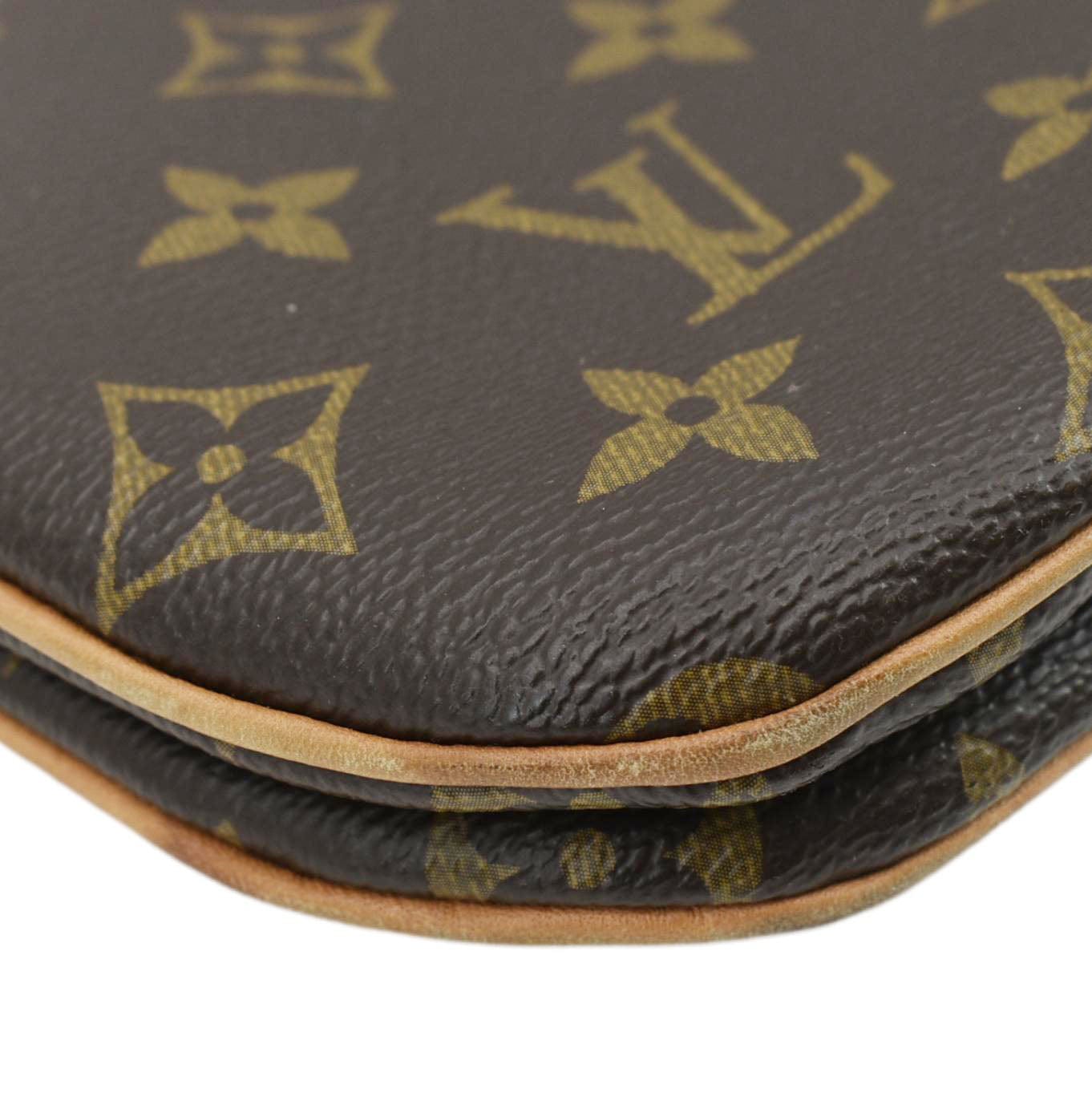 LOUIS VUITTON Lorette Monogram Canvas Shoulder Bag Brown