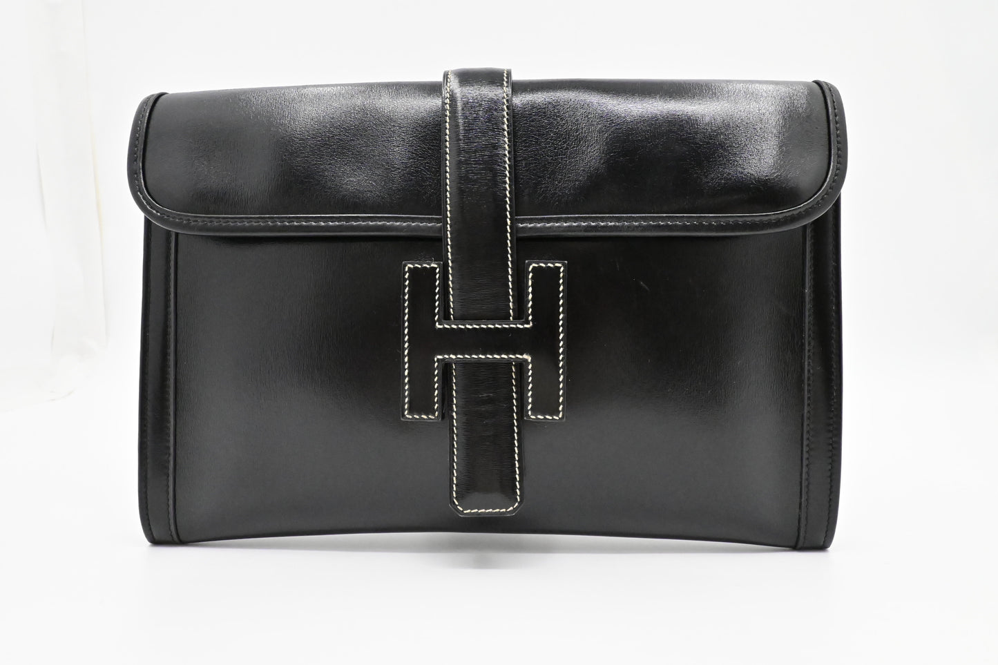 Hermes Jige Elan PM in Black Box Leather
