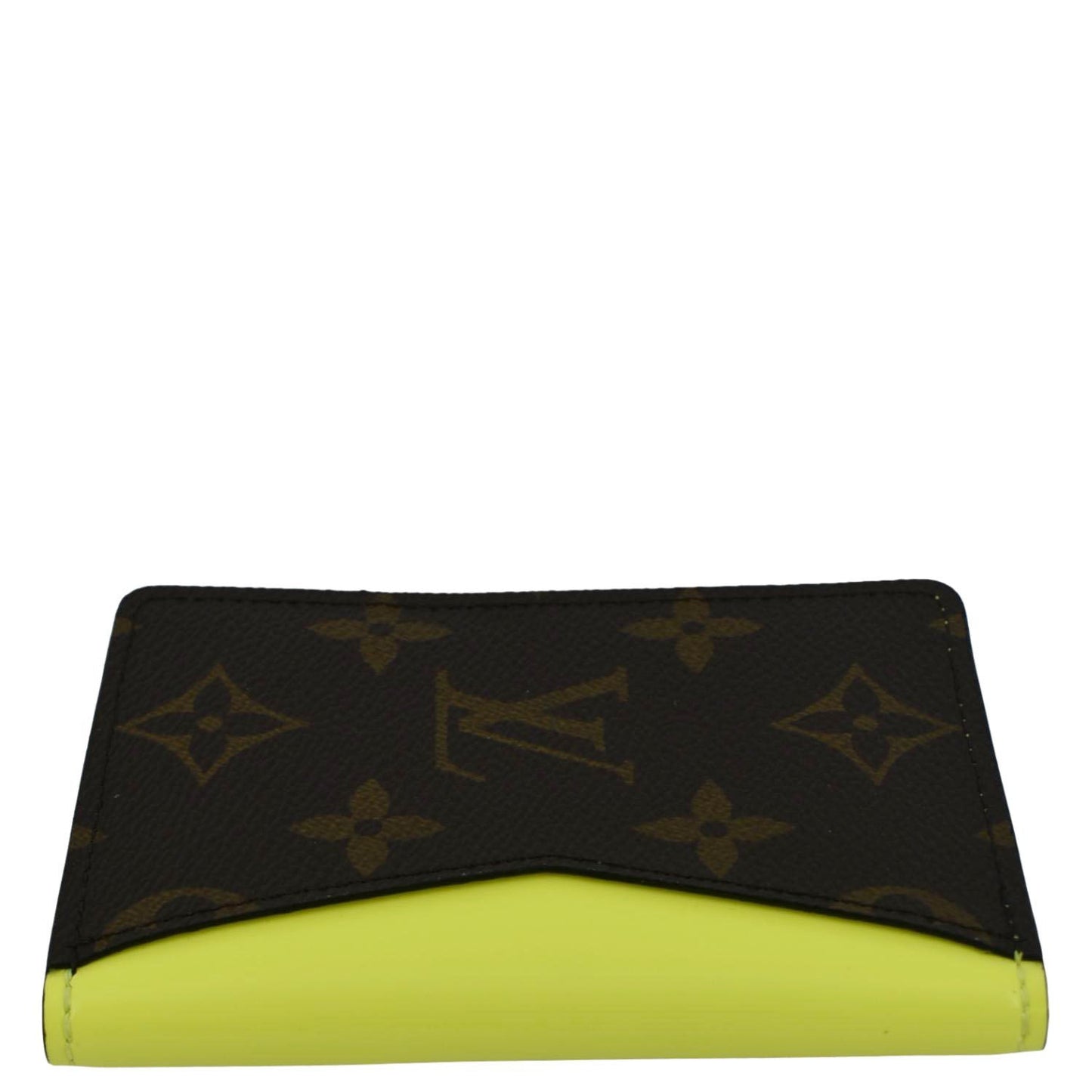 LOUIS VUITTON Pocket Organizer Monogram Canvas Wallet Neon Yellow