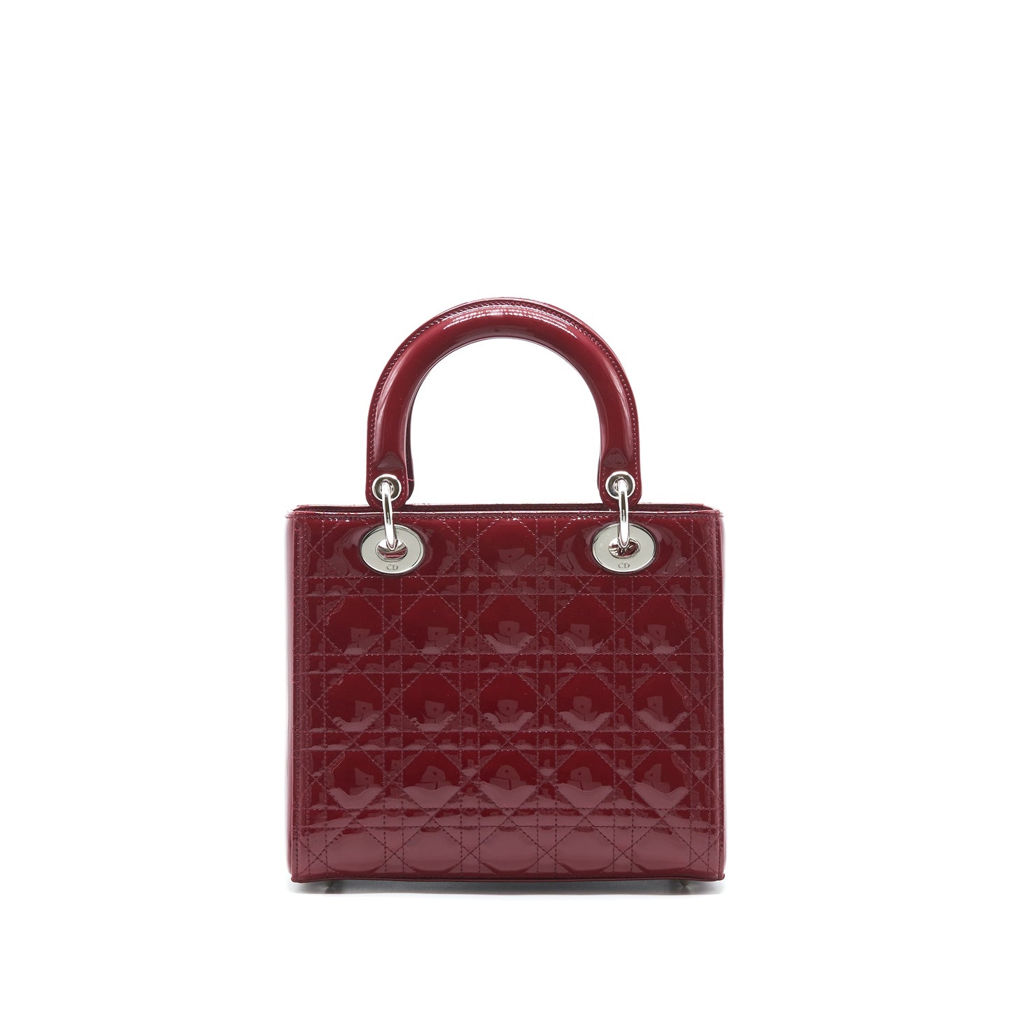 Dior lady Dior medium patent leather Red