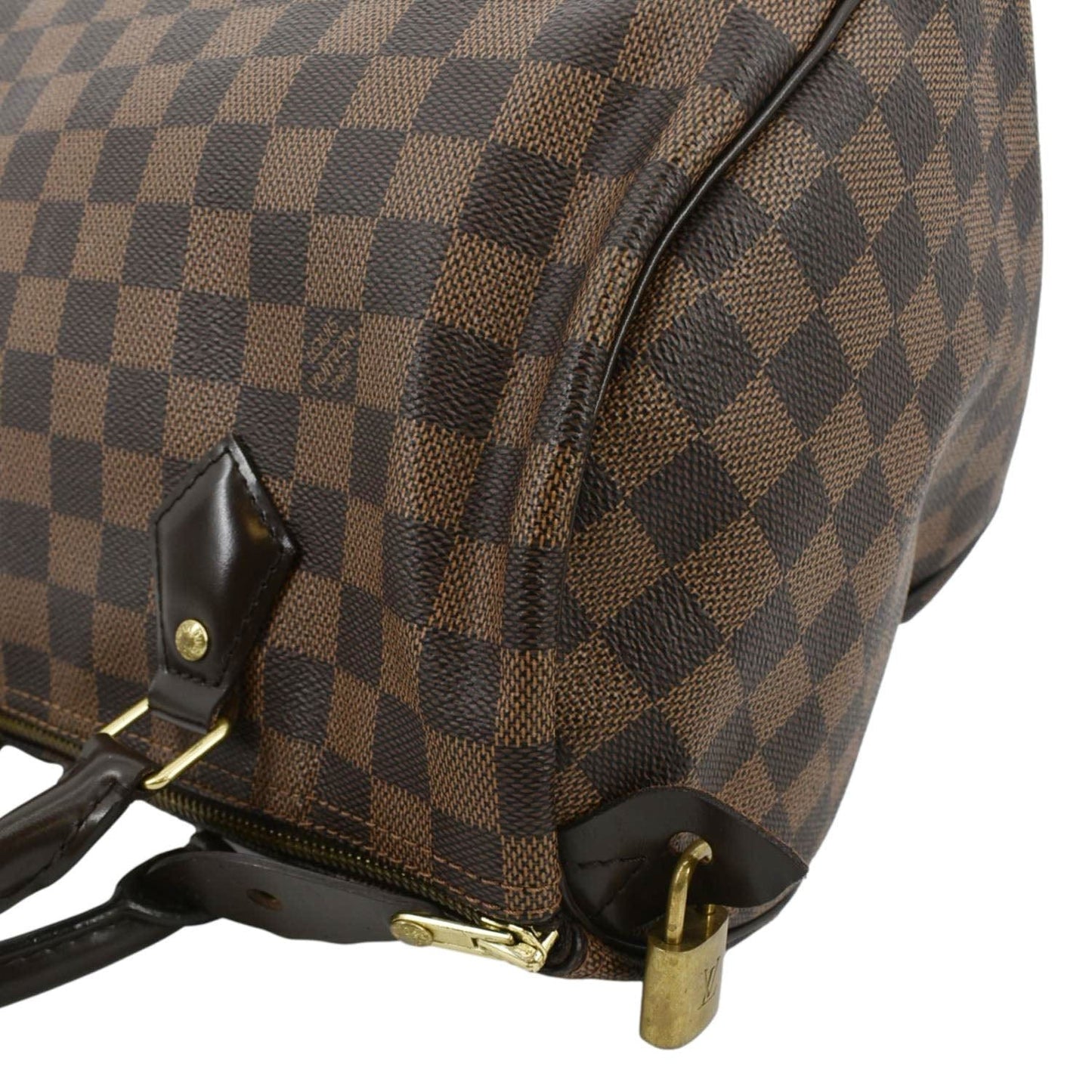 LOUIS VUITTON Speedy 30 Damier Ebene Satchel Bag Brown