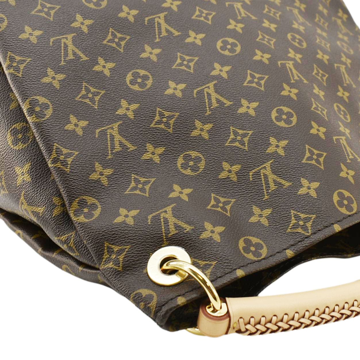 LOUIS VUITTON  Artsy MM Monogram Canvas Hobo Bag Brown