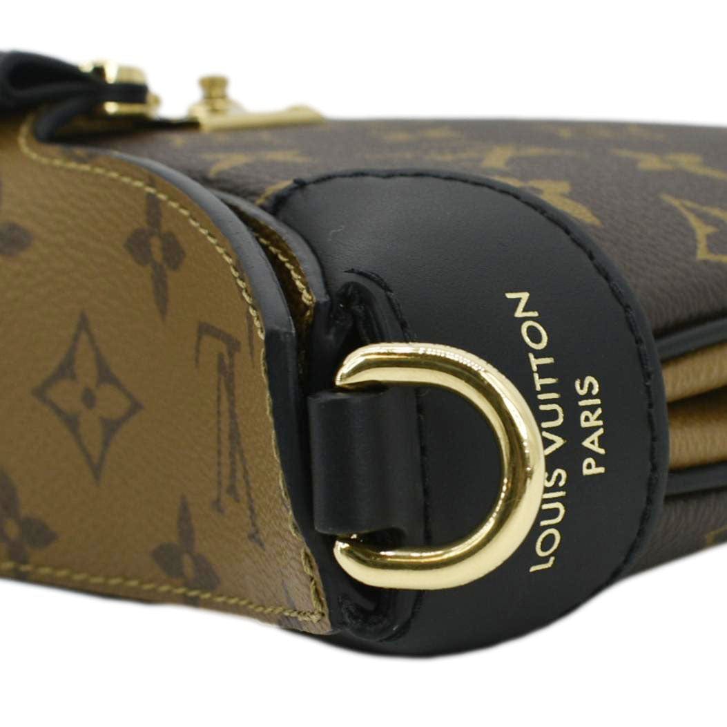 LOUIS VUITTON Twinny Monogram Canvas Shoulder Bag Brown