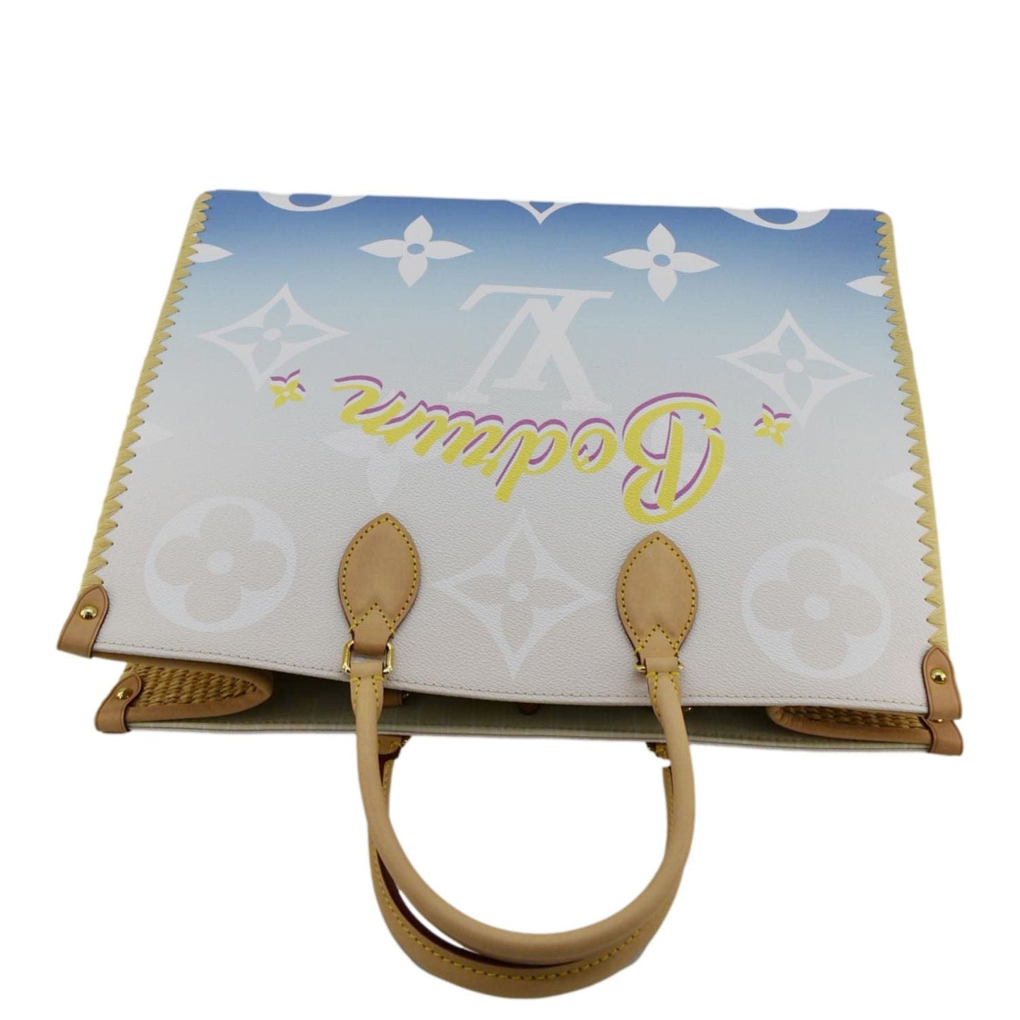 LOUIS VUITTON Onthego GM Cities By The Pool Canvas Tote Bag Multicolor