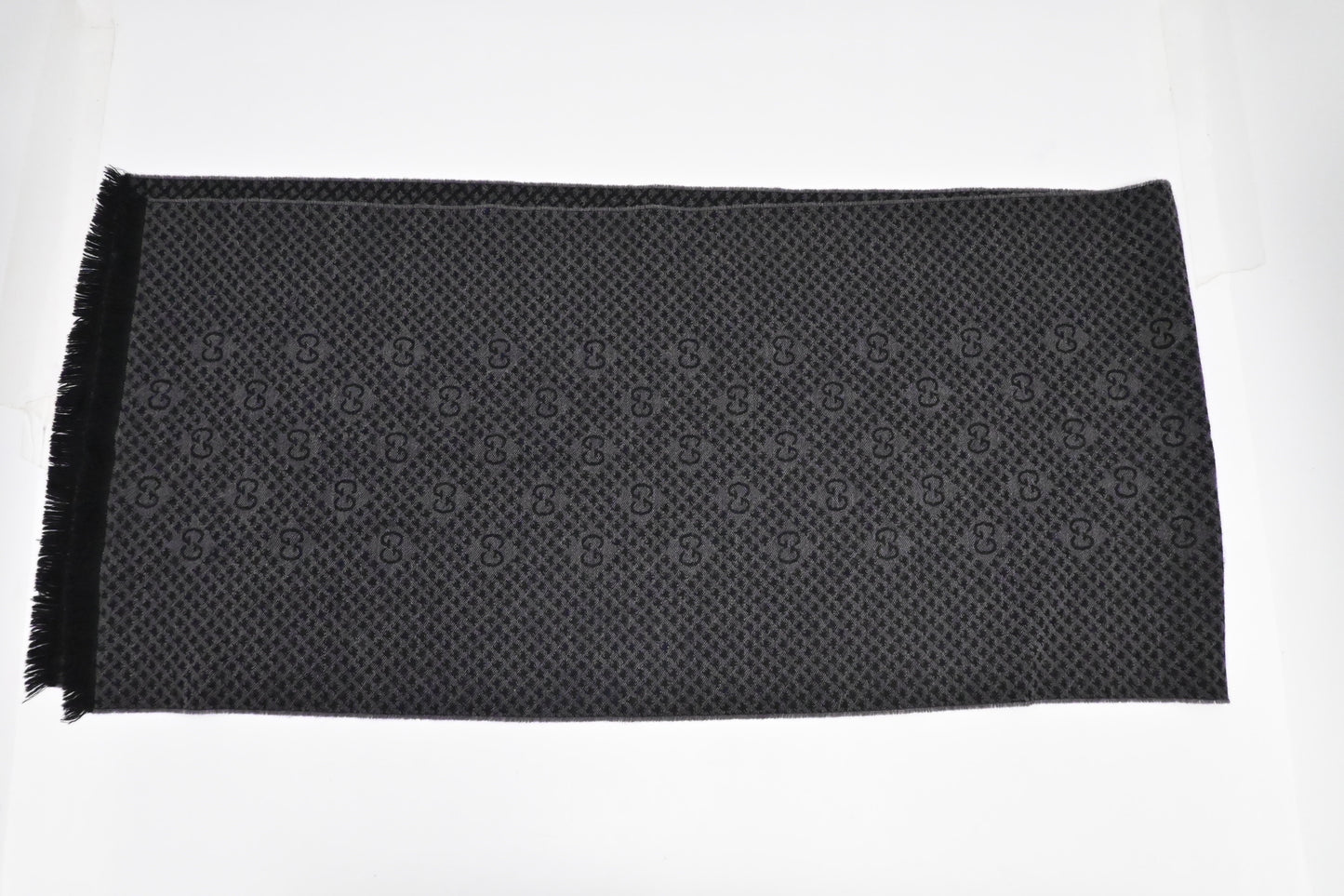 Gucci Scarf in Black & Gray Wool
