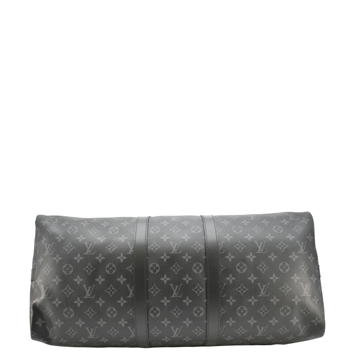 LOUIS VUITTON Keepall 55 Bandouliere Monogram Eclipse Travel Bag Black