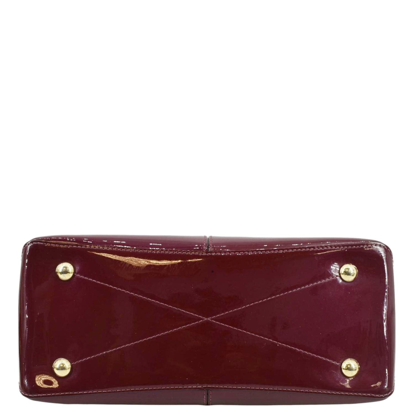 LOUIS VUITTON Miroir Patent Leather Tote Shoulder Bag Burgundy