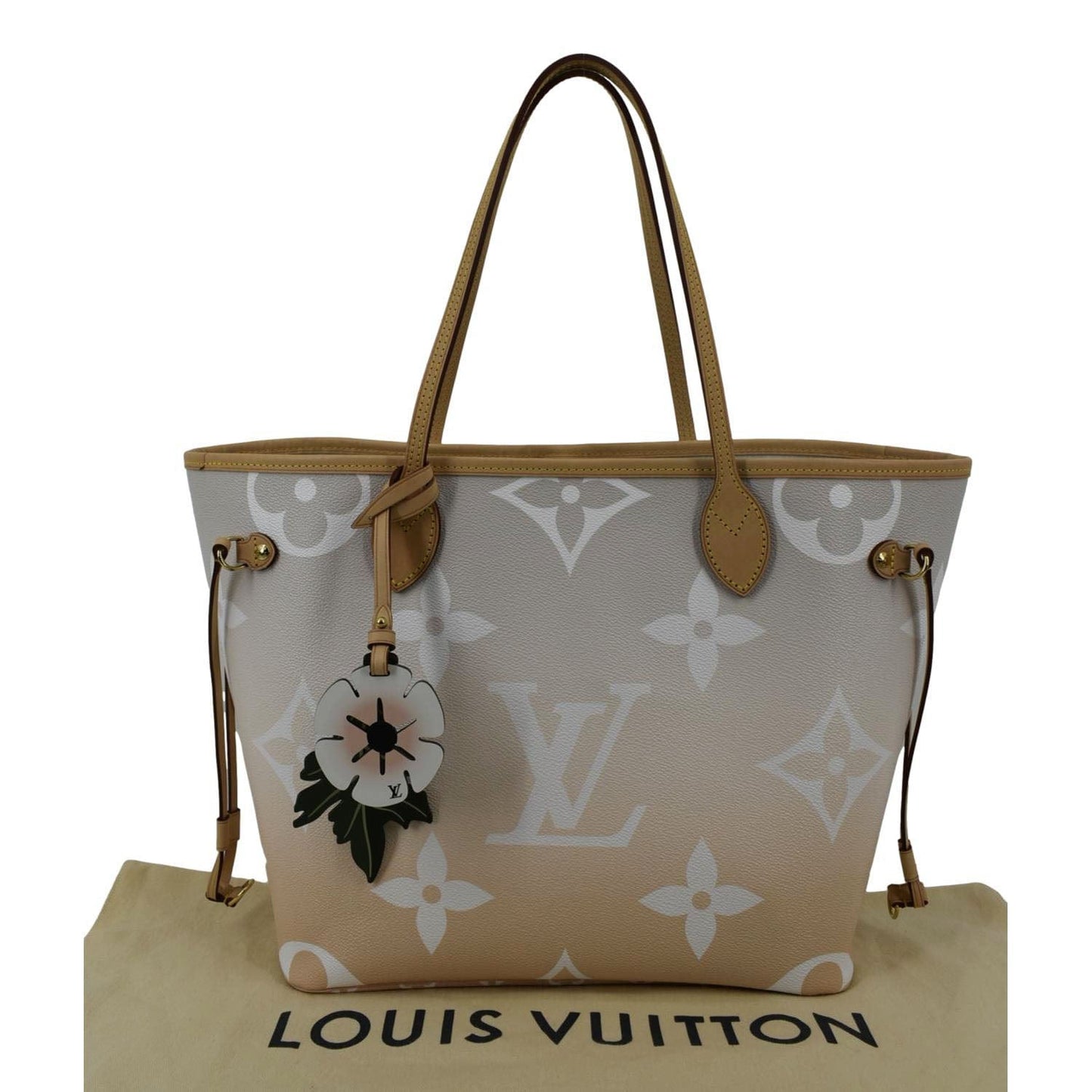 LOUIS VUITTON Neverfull MM By The Pool Monogram Giant Tote Bag Brume