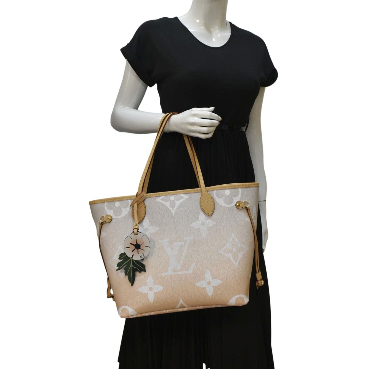 LOUIS VUITTON Neverfull MM By The Pool Monogram Giant Tote Bag Brume