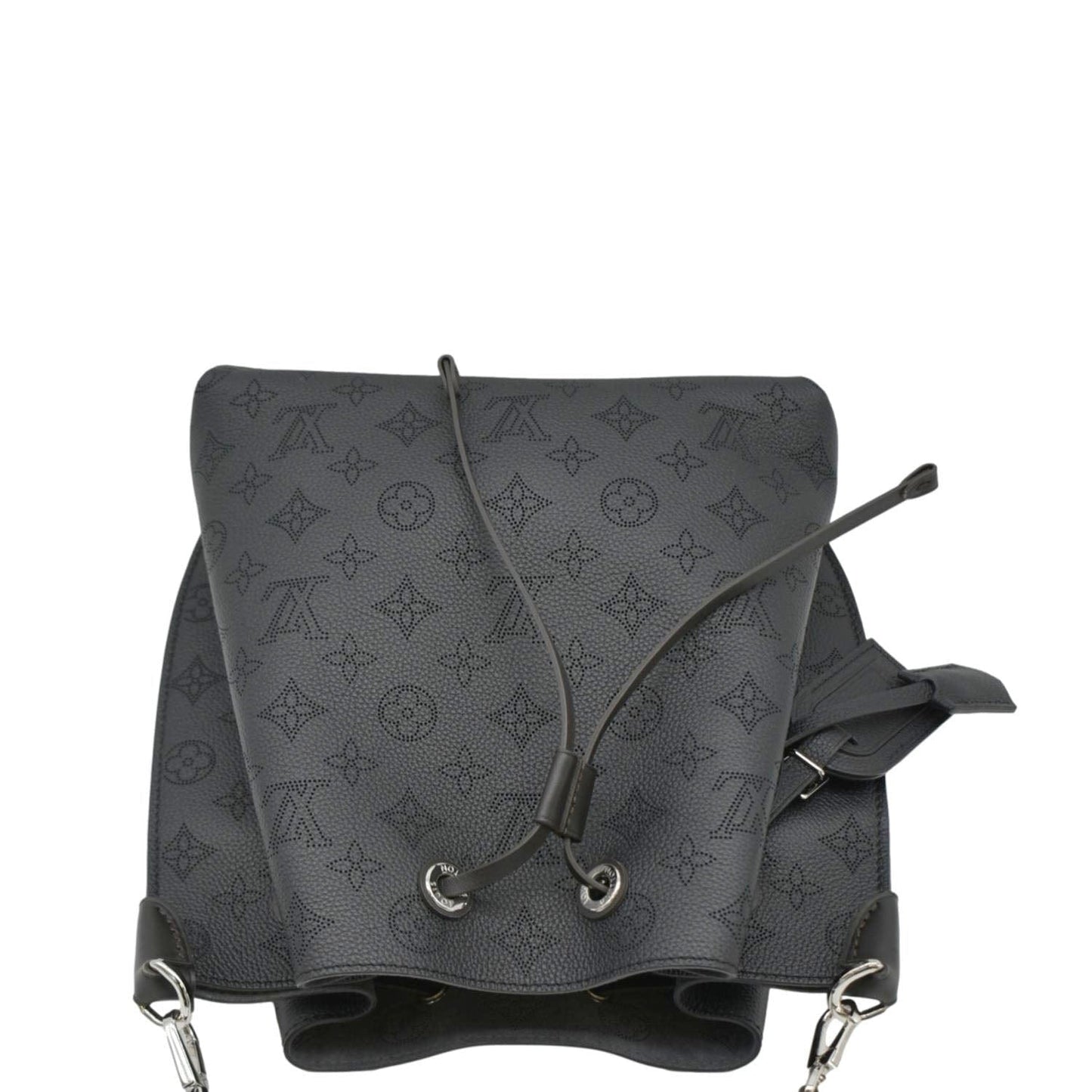 LOUIS VUITTON Muria Mahina Perforated Leather Shoulder Bag Black