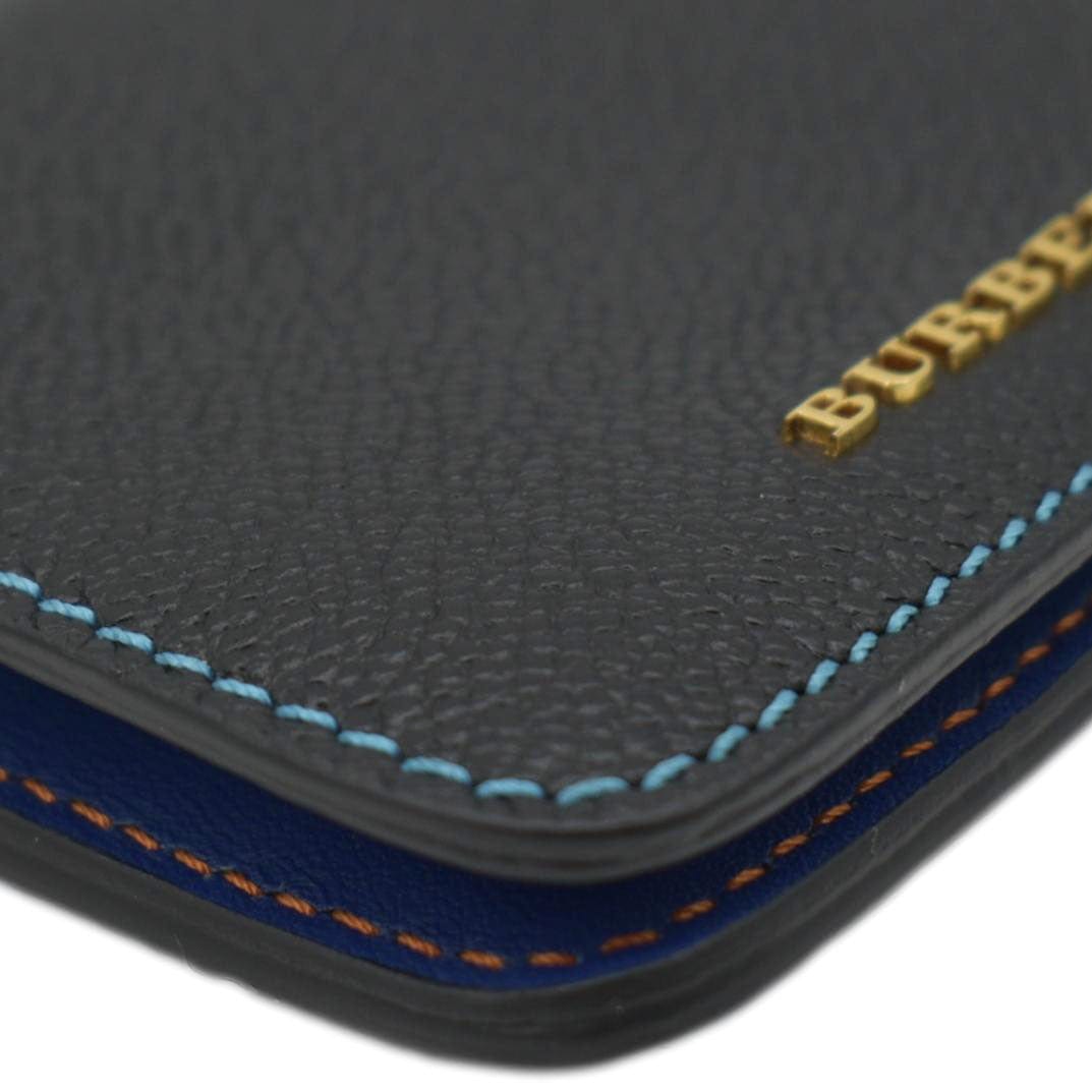 BURBERRY Camberwell Check Leather Card holder Black