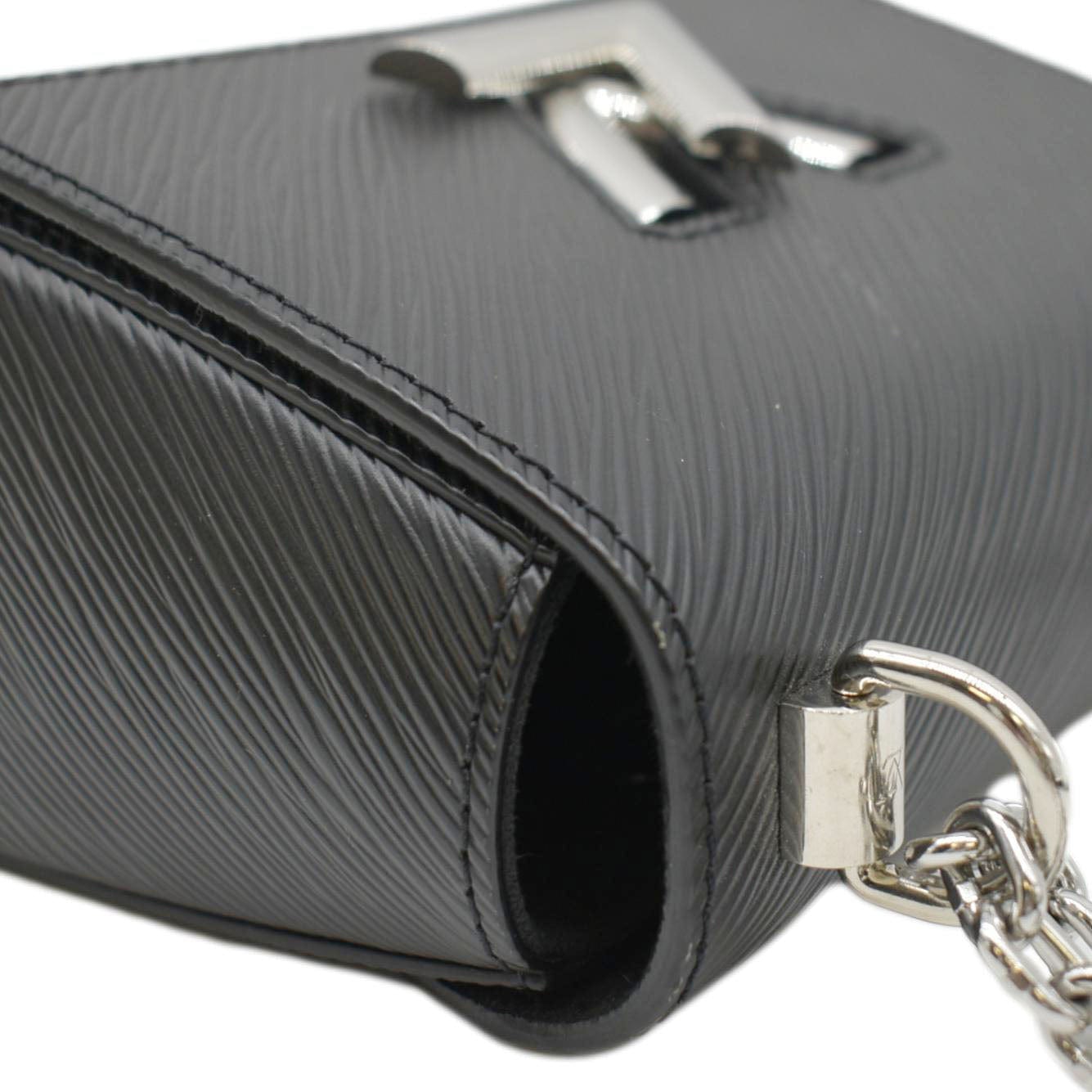 LOUIS VUITTON Mini LV Twist Epi Leather Shoulder Bag Black