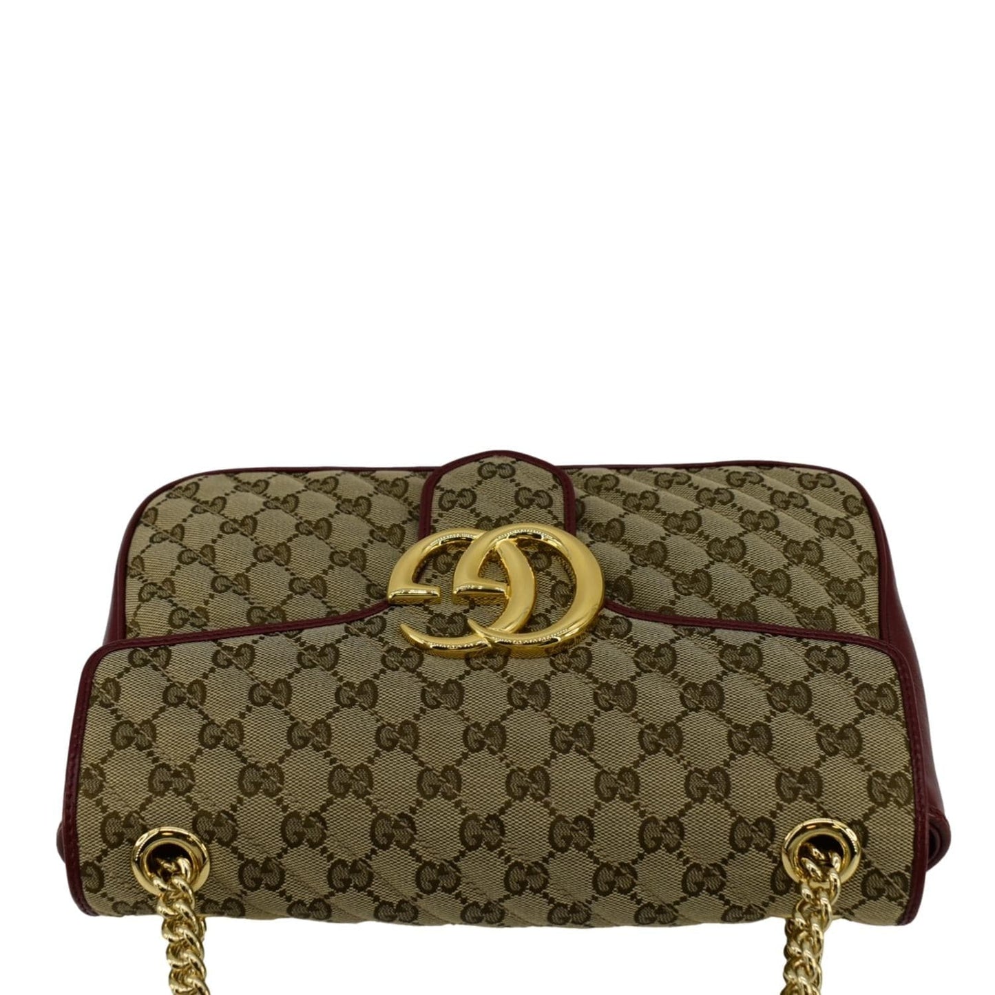 GUCCI GG Marmont Medium Canvas Crossbody Bag Beige 443496
