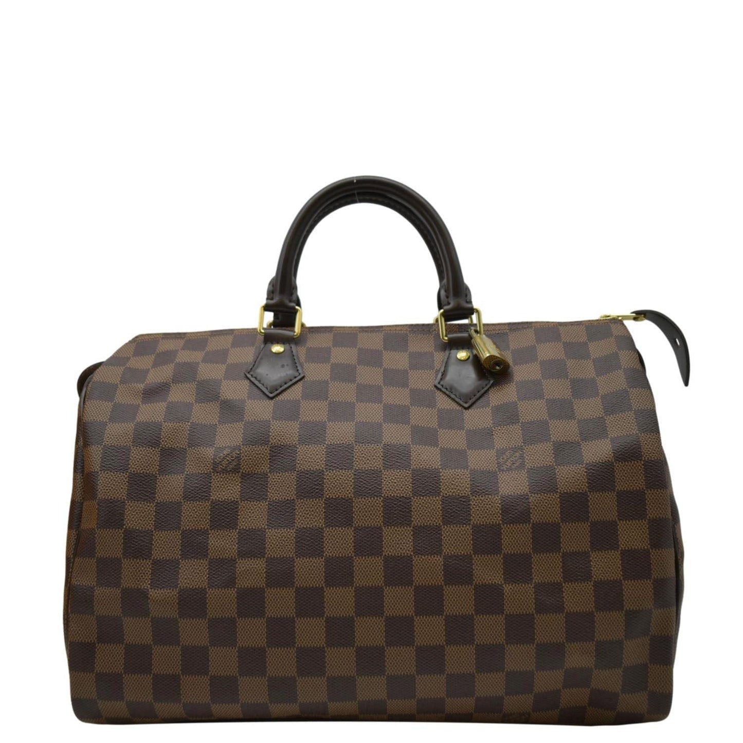 LOUIS VUITTON  Speedy 35 Damier Ebene Satchel Bag Brown
