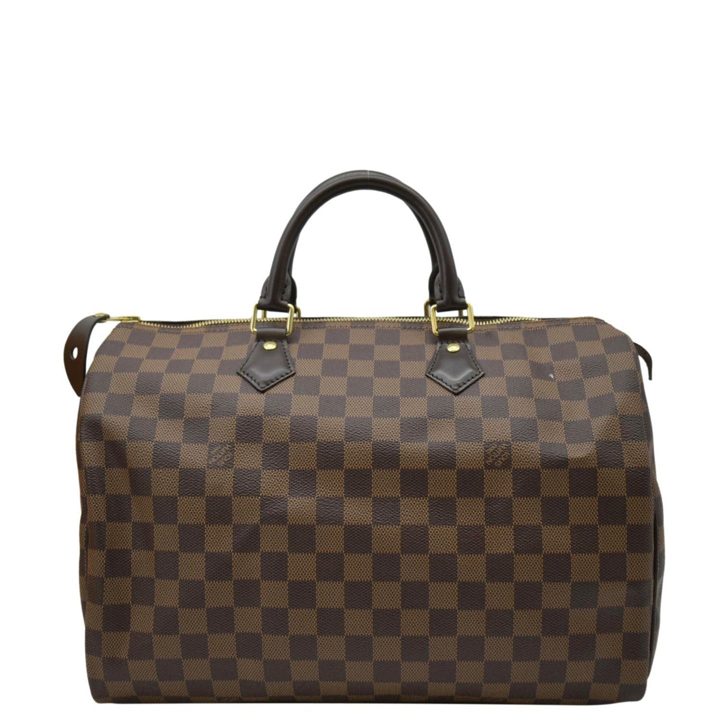 LOUIS VUITTON  Speedy 35 Damier Ebene Satchel Bag Brown