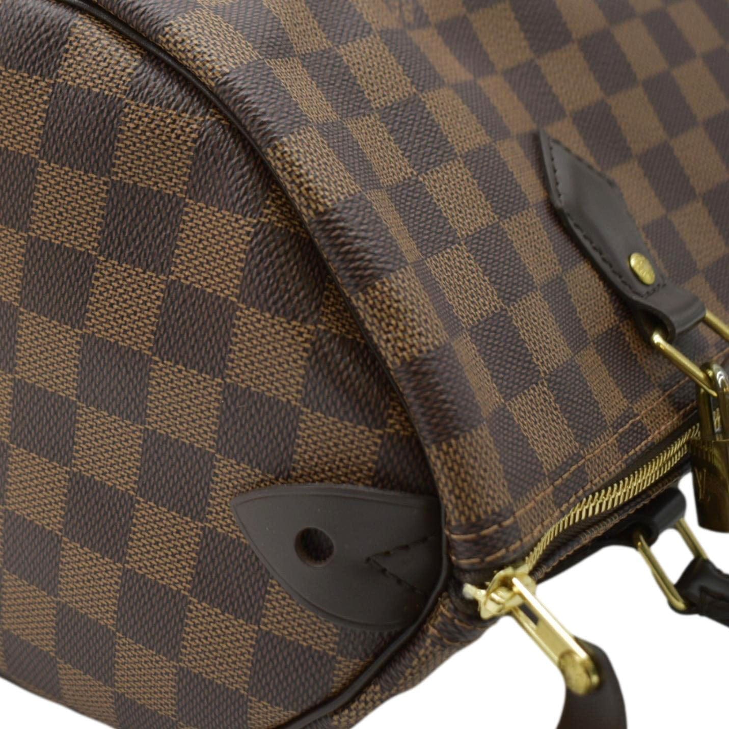 LOUIS VUITTON  Speedy 35 Damier Ebene Satchel Bag Brown