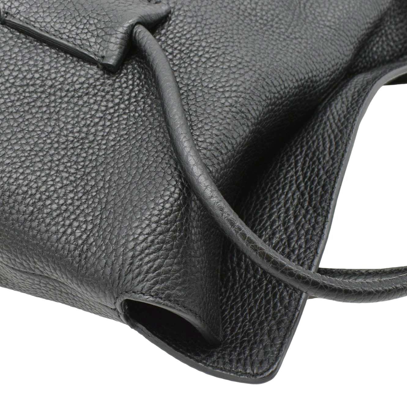 BURBERRY Baynard Medium Grainy Calfskin Leather Tote Bag Black