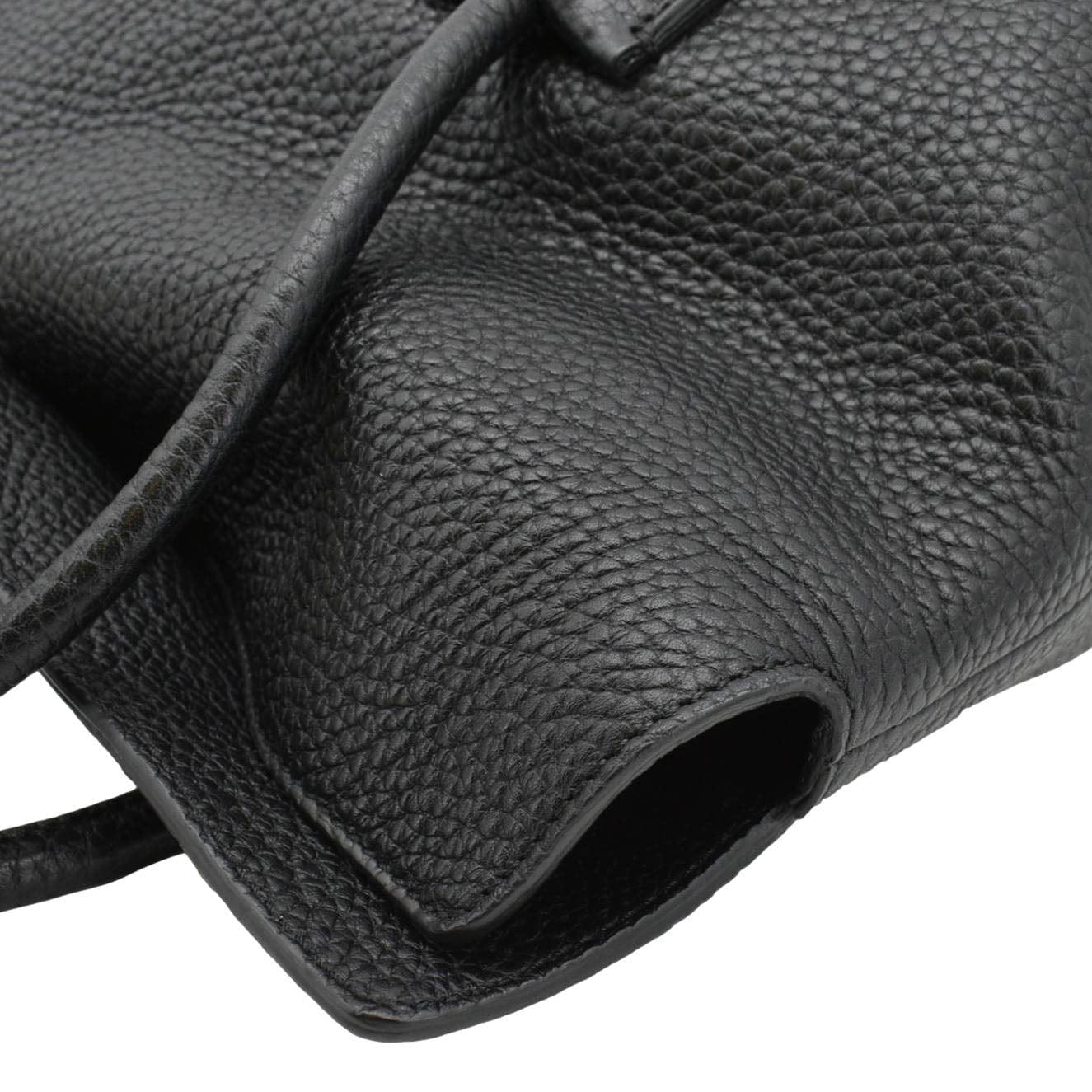 BURBERRY Baynard Medium Grainy Calfskin Leather Tote Bag Black