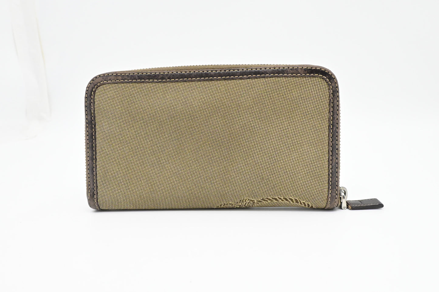 Prada Long Zippy Wallet in Beige Canvas