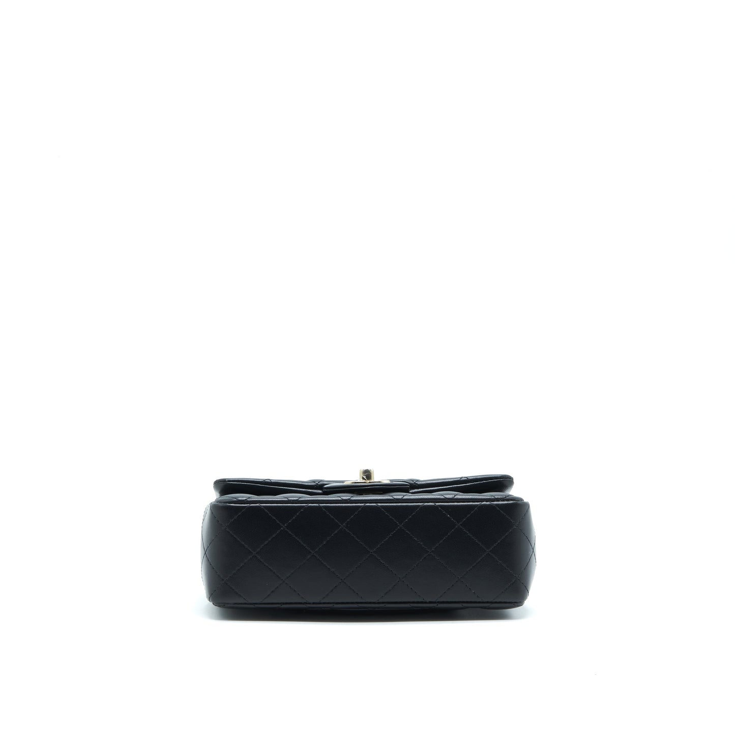 Chanel Mini Rectangular Flap Bag Lambskin Black LGHW(Microchipï¼