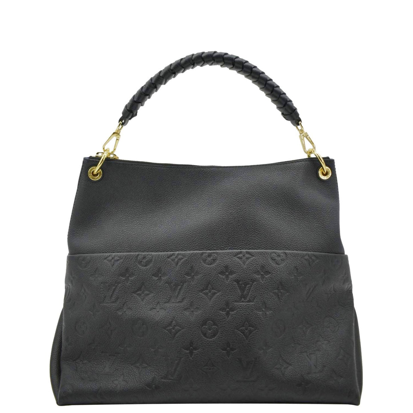 LOUIS VUITTON Maida Monogram Empreinte Leather Hobo Shoulder Bag Black