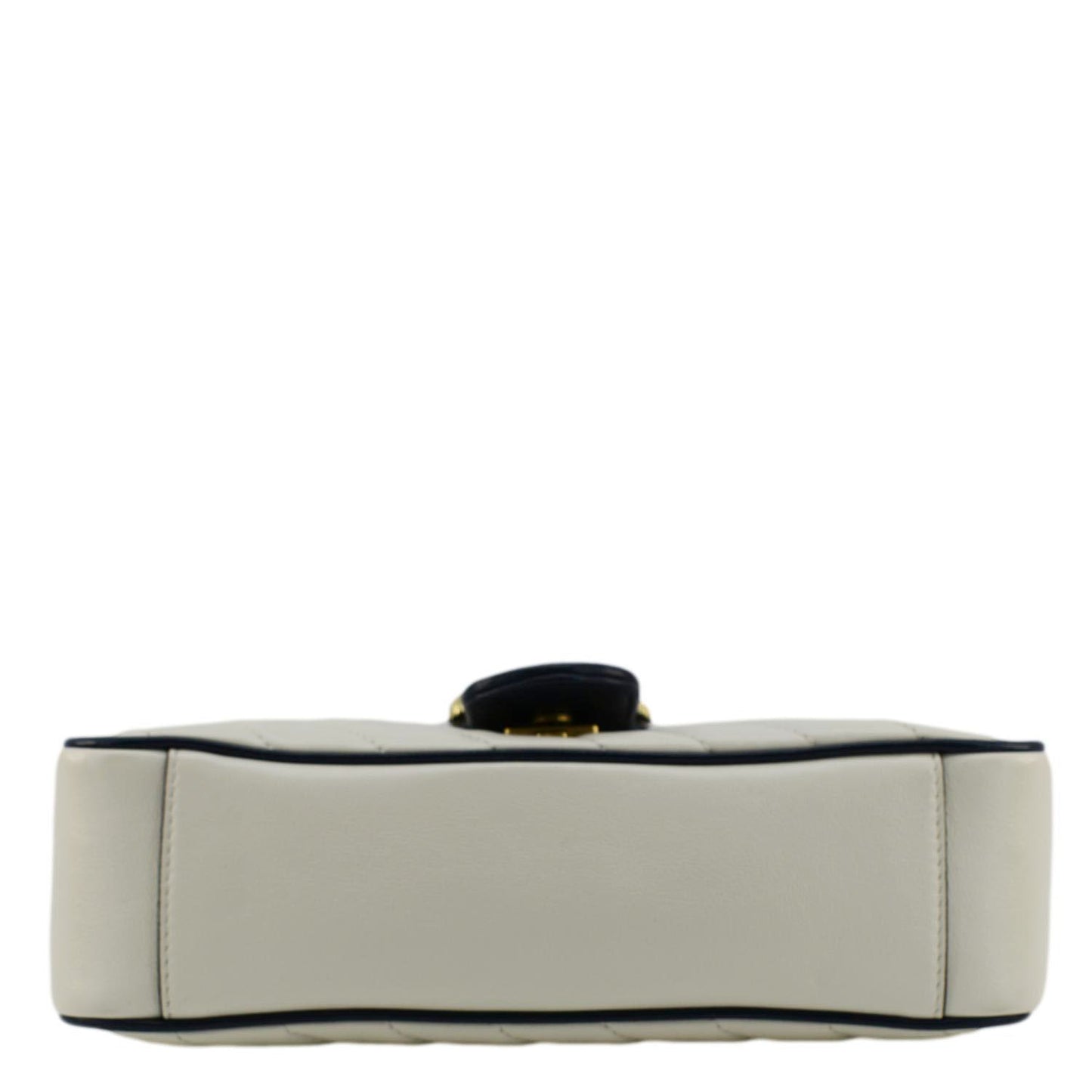 GUCCI GG Marmont Small Diagonal Matelasse Leather Crossbody Bag White 443497
