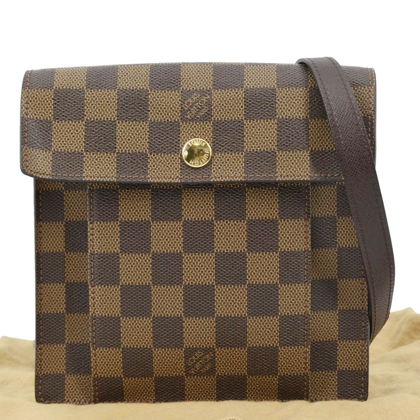 LOUIS VUITTON Pimlico Damier Ebene Crossbody Bag Brown
