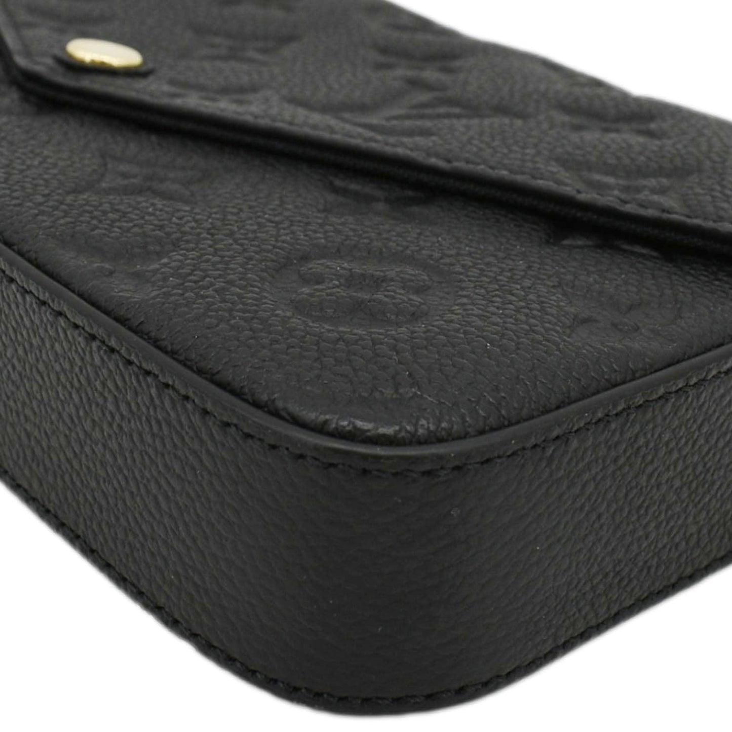 LOUIS VUITTON Felicie Monogram Empreinte Pochette Shoulder Bag Black