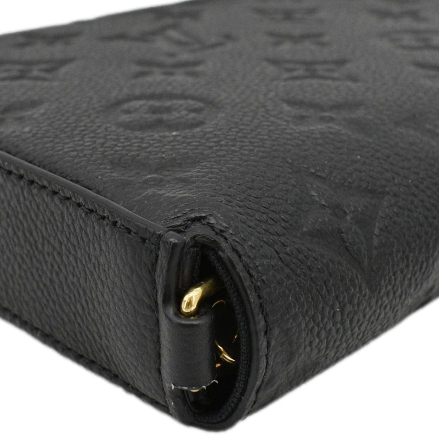 LOUIS VUITTON Felicie Monogram Empreinte Pochette Shoulder Bag Black