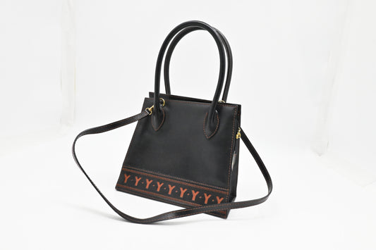 YSL Saint Laurent 2-Way Bag in Black Leather