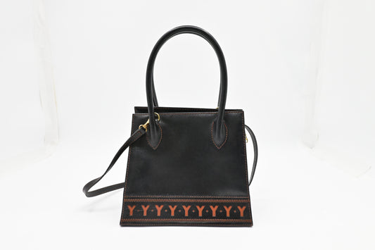 YSL Saint Laurent 2-Way Bag in Black Leather