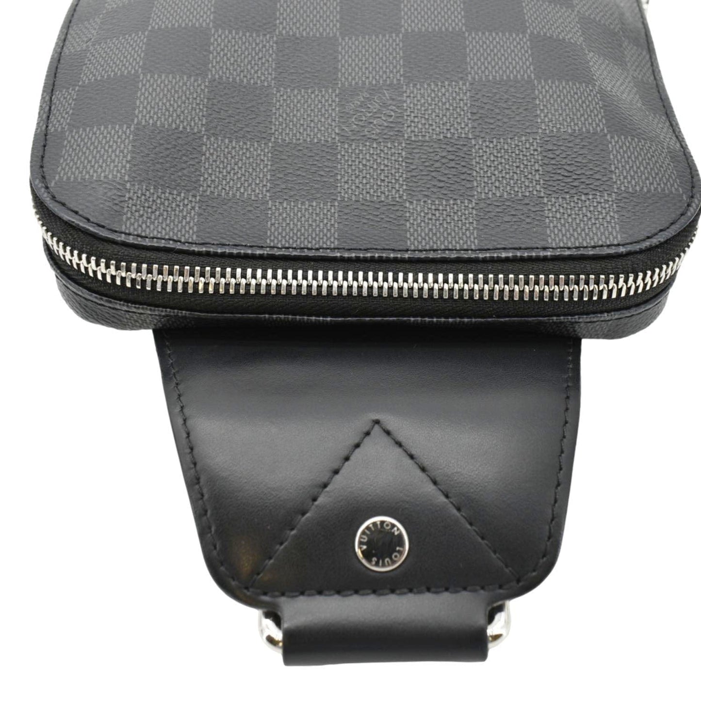 LOUIS VUITTON Avenue Sling Damier Graphite Backpack Bag Black