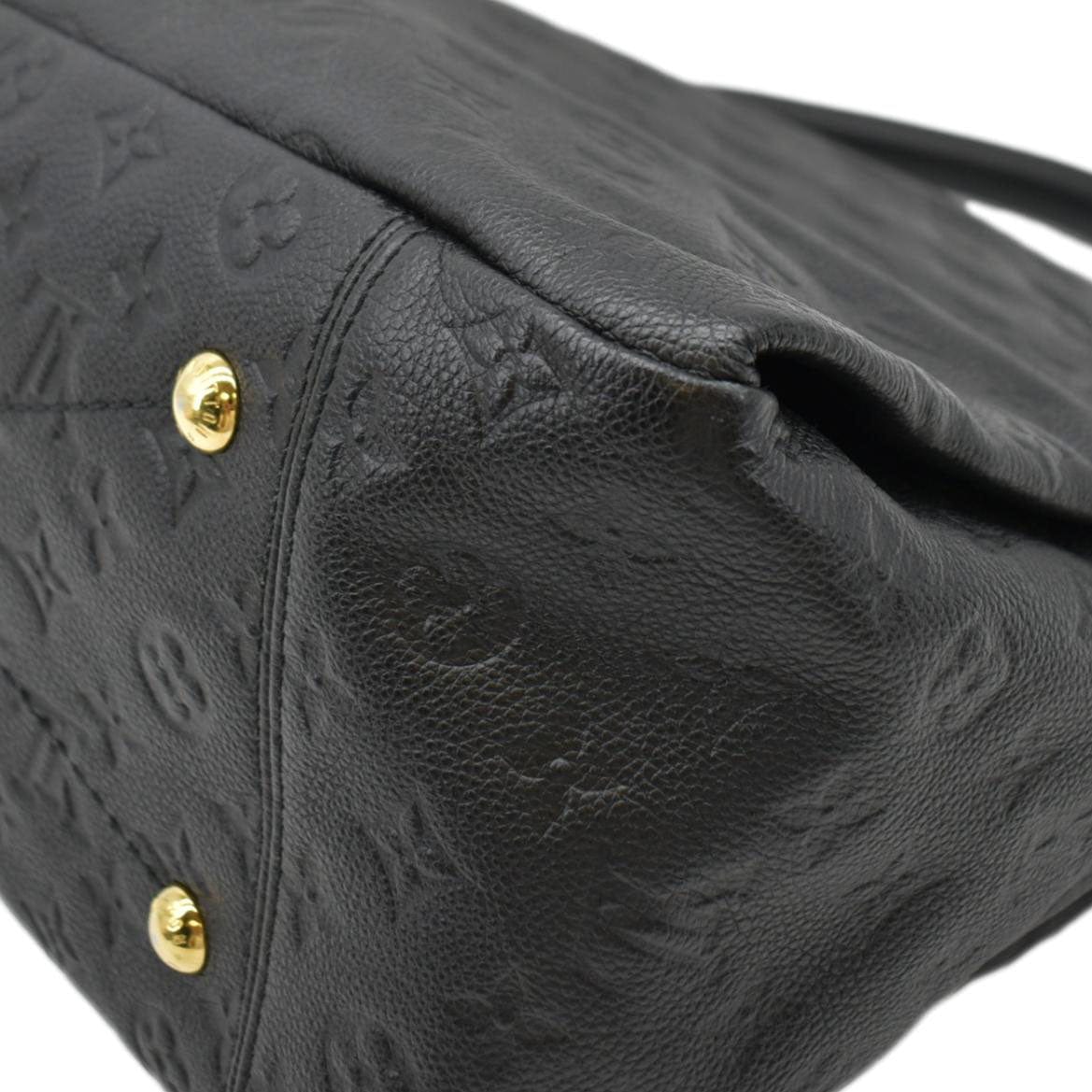 LOUIS VUITTON Artsy MM Monogram Empreinte Leather Shoulder Bag Noir Black