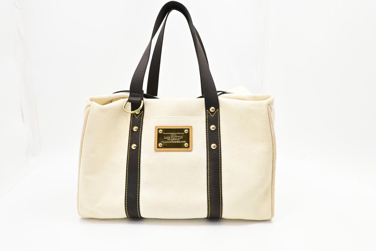 Louis Vuitton Antigua Duffle Bag in White Canvas