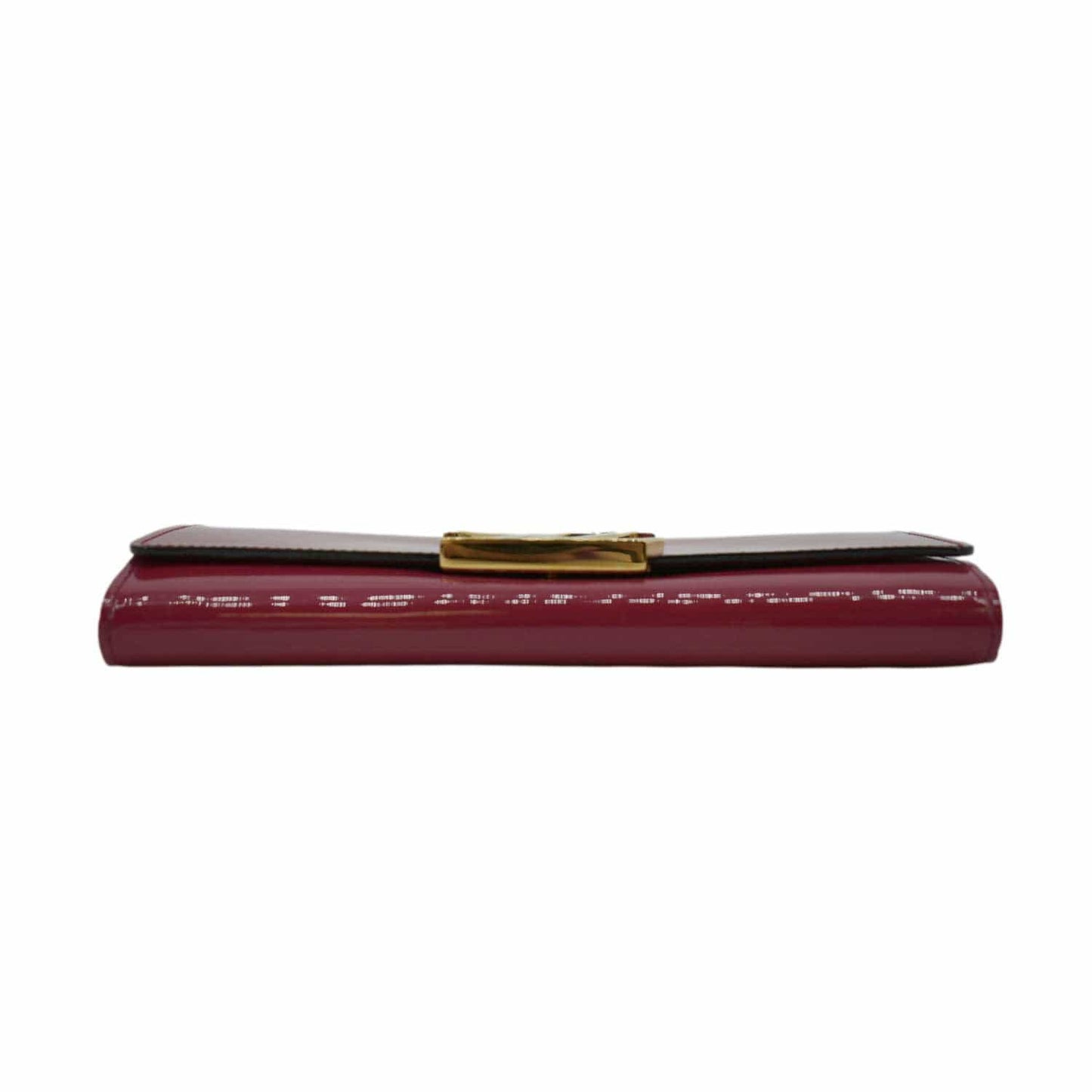 LOUIS VUITTON Louise Vernis Leather Long Wallet Red
