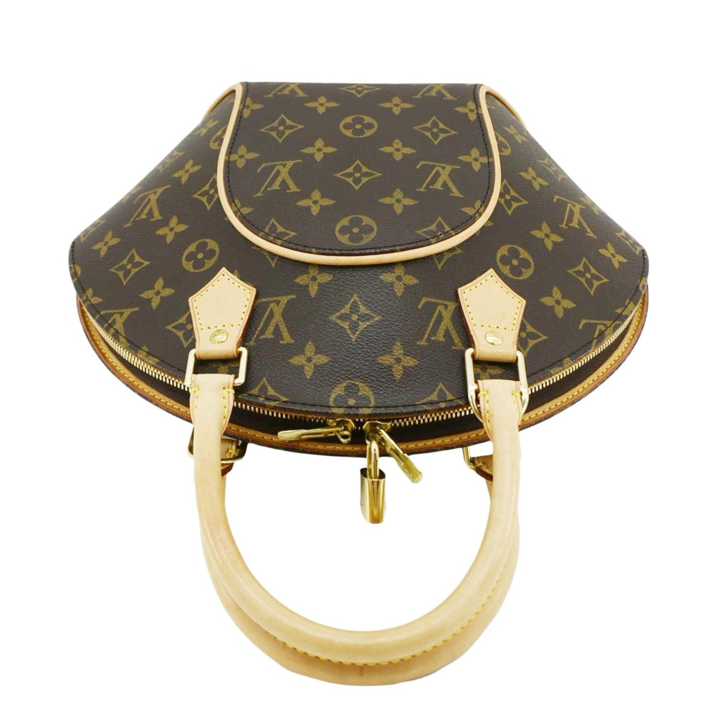 LOUIS VUITTON Ellipse PM Monogram Canvas Satchel Bag Brown