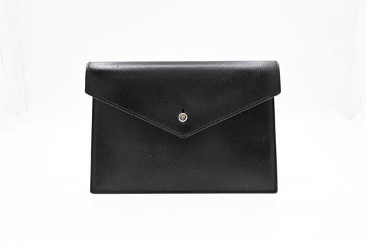 YSL Saint Laurent Envelope in Black Leather